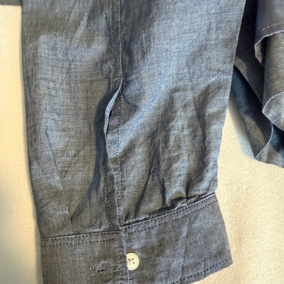 GAP Chambray Long Sleeve Button Front Fit & Flare Dress Size 14 - Picture 5 of 6